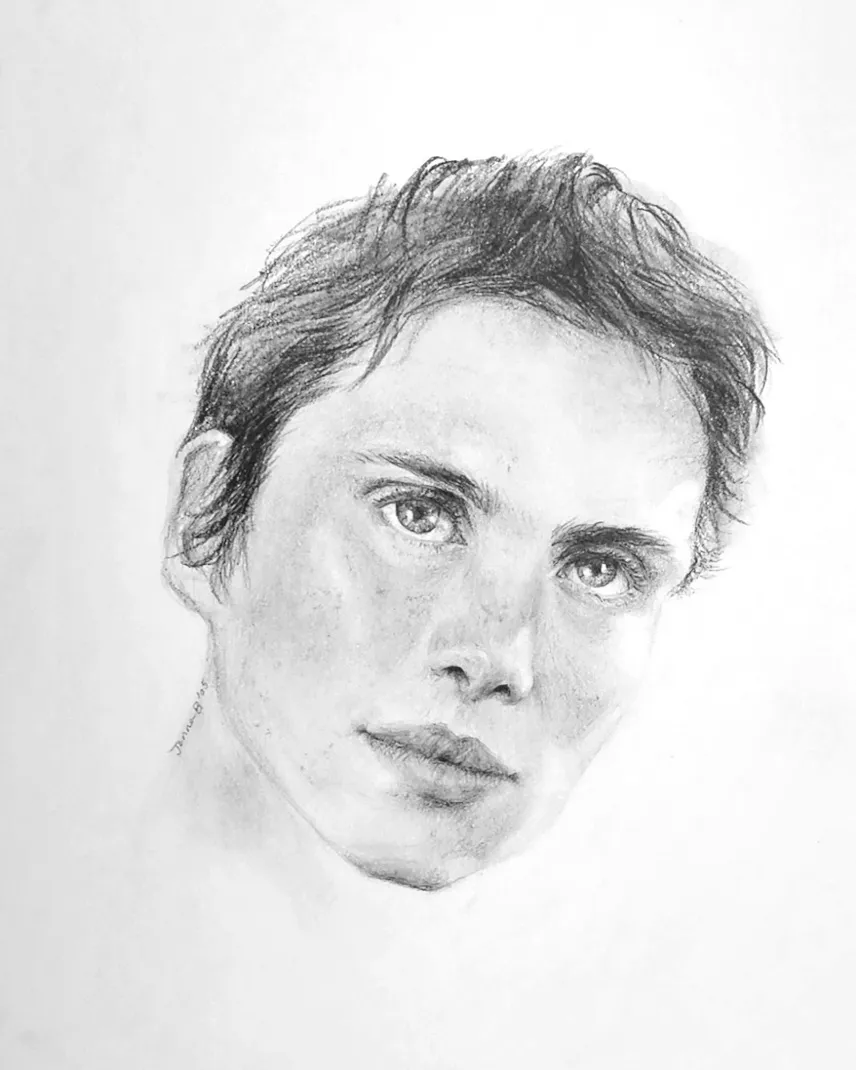 Cillian Murphy portrait based on a magazine image from around 2005