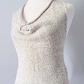 Cowl neck racerback tank