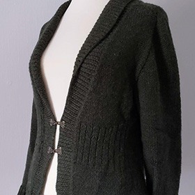 Seamless shawl collar cardigan