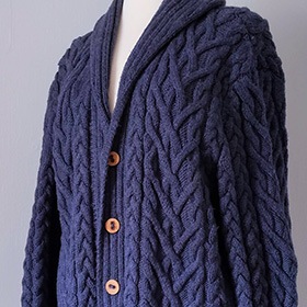 Oversized cabled cardigan